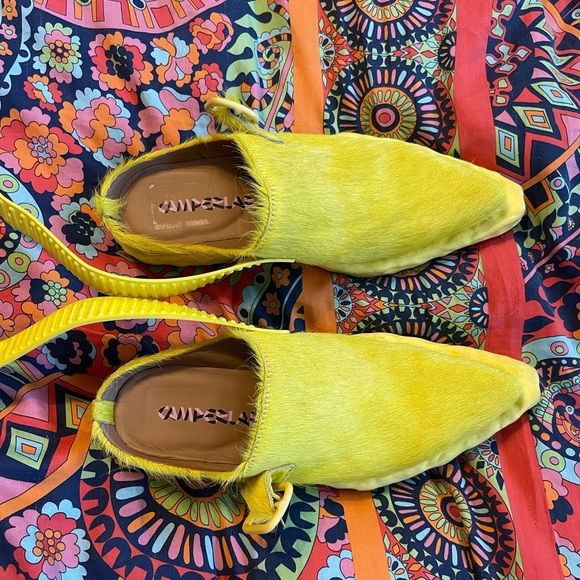 Camper Camperlabs Venga Yellow Long Calf Hair sz 39 - Picture 4 of 10